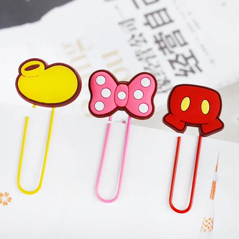 Cartoon Disney Friends Stitch Winnie The Pooh Style Clip Bookmark High Quality Metal Students Bookmark