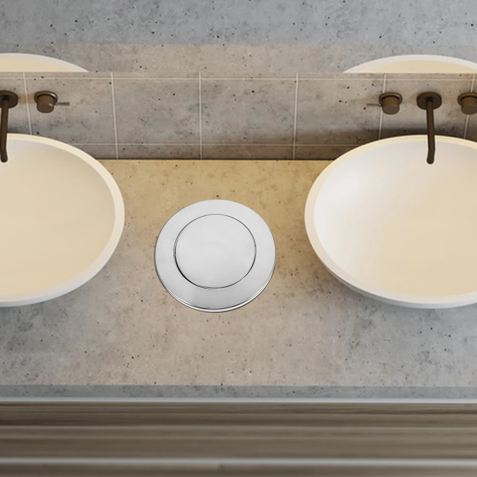

Stainless Steel Trash Can Lid Flush Cover Countertop Grommet Garbage Chute Flap for Kitchen Bathroom Recessed Bin Space Saving