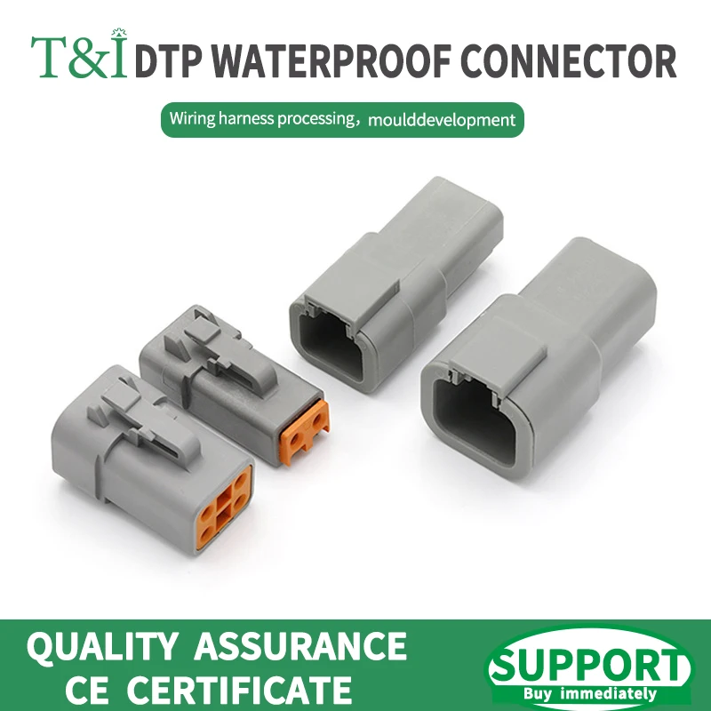 

5/10 Sets DTP04-2P-2S 4P-4SDEUTSCH Type Connector DT04-2P 4PAutomotive Male And FemaleConnector Waterproof Plug 2/4Pin