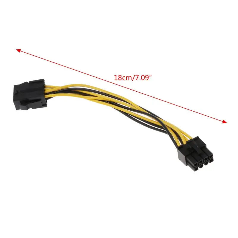 7.09inch Power Adapter 8-Pin Male to 8-Pin Female ATX Power Extension Cable CPU Power Supply Converter Cable