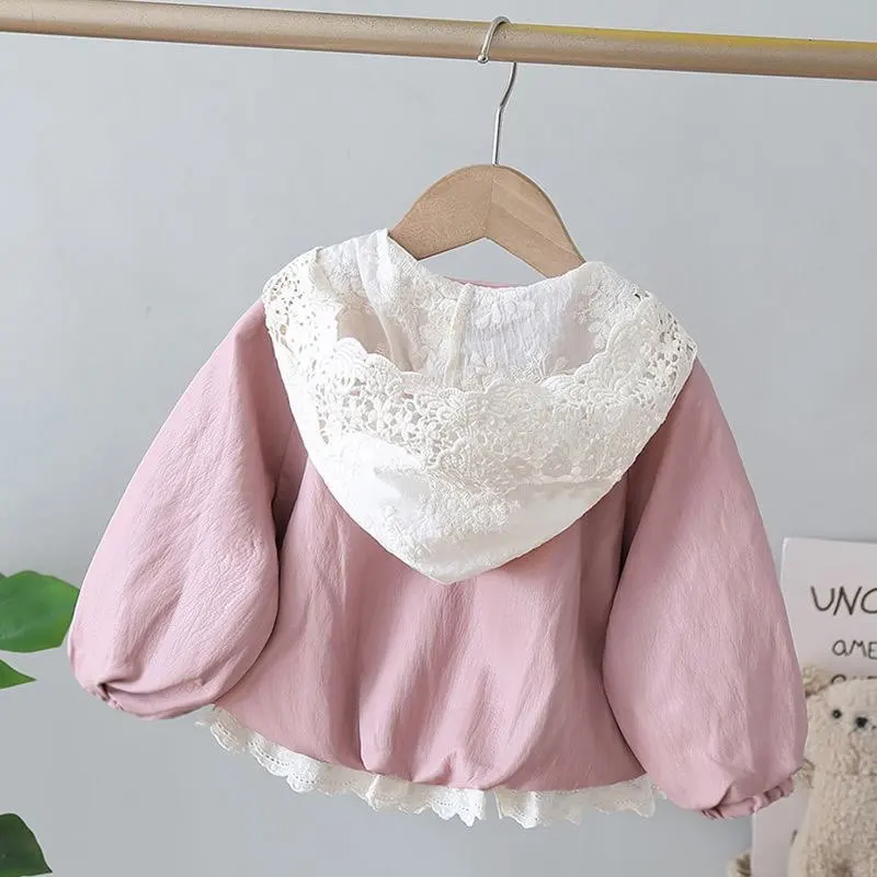 Girls Hooded Leather Jacket Spring Autumn 2026 New Baby Zipper PU Coat Kids Practical Outerwear Children Clothing