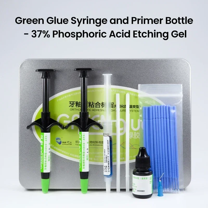 Dental Bracket Fixing Cement Contains 37% Phosphoric Acid Etching Jelly for Sturdy Clinical Sticking and Effortless Spreading