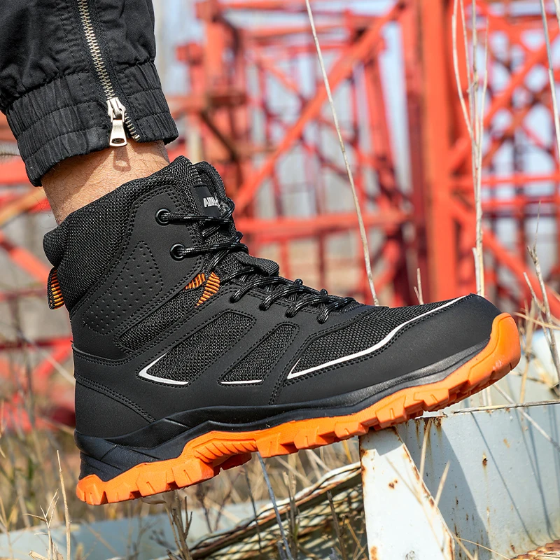 Waterproof Safety Boots For Men, Unbreakable Steel Toe Work Boots, Anti Smashing And Anti Stabbing, Comfortable Safety Shoes