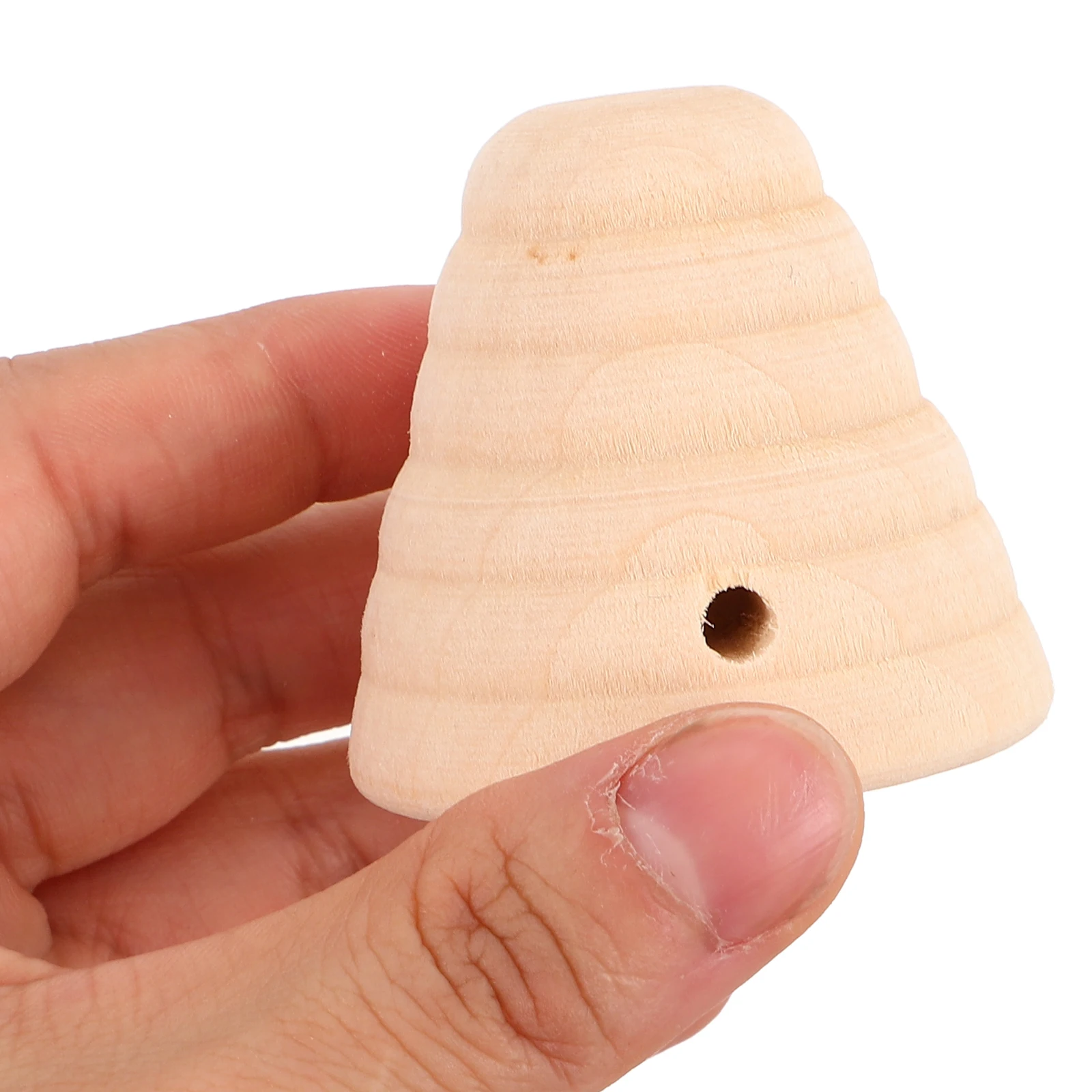 

4 Pcs Wooden Beehive Decor Natural Solid Wood Honeycomb Unfinished Home Decoration Christmas Tree for Living Room Bedroom