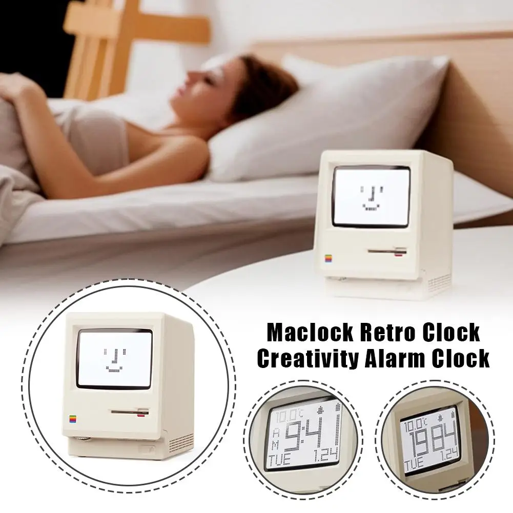 

Maclock Retro Desktop Alarm Clock - Student Specific Wake Up Artifact Creative Computer Keyboard Decor Practical Office Home
