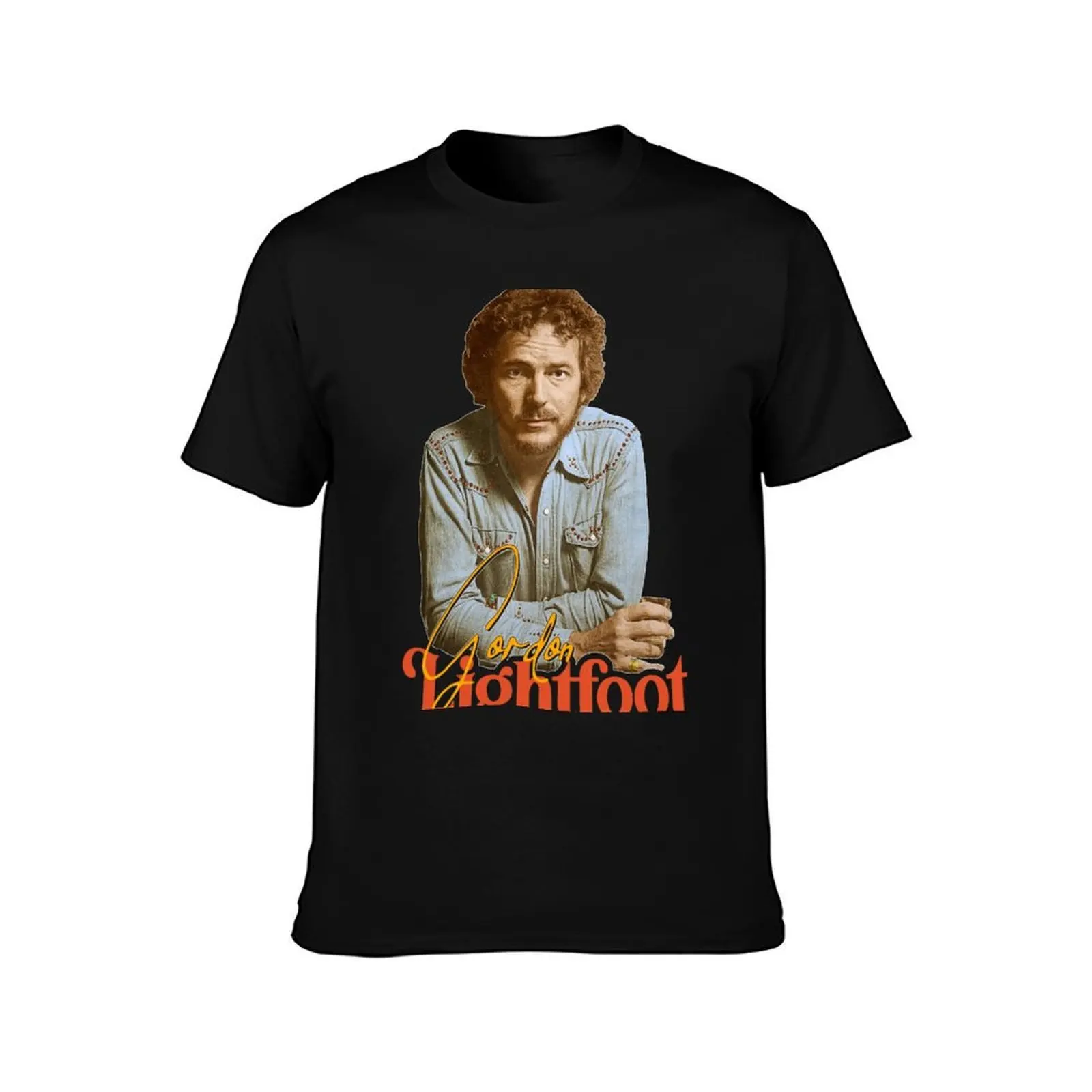 Gordon Lightfoot ))(( Retro Folk Rock Icon T-Shirt Summer Casual Cotton Tee Oversized Streetwear Tops Vintage Graphic Print