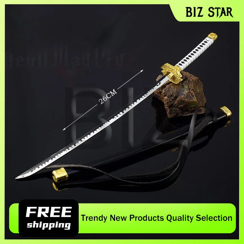 26cm/10.24in Devil Mays Game Peripheral Virgil Yamato Weapon Model Metal Handicraft Figurine Ornament Collection Desktop Display