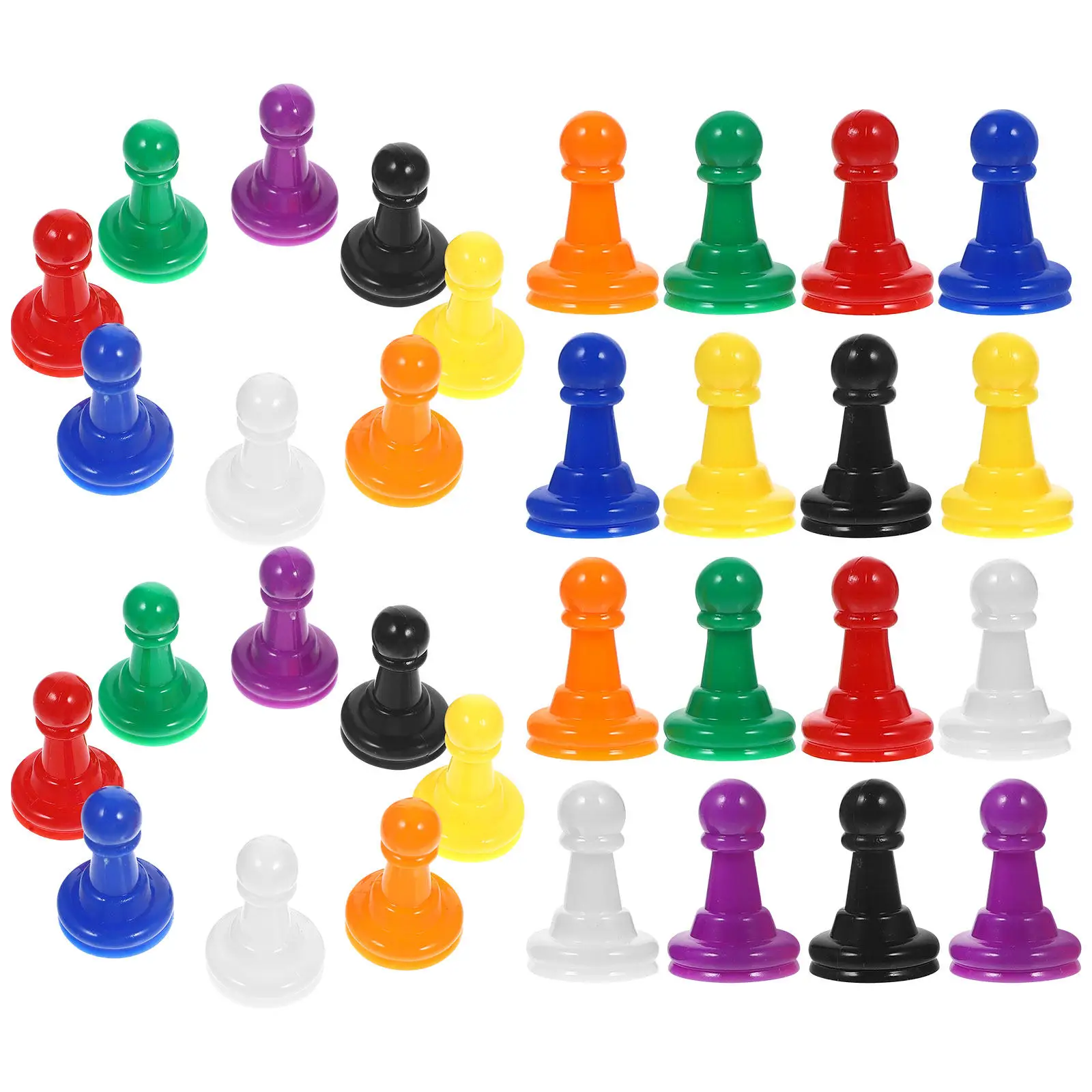 

32Pcs Chess Pieces Board Game Plastic Multicolor Pawns Colorful Small Chess Pieces Party Game Accessories Educational Board
