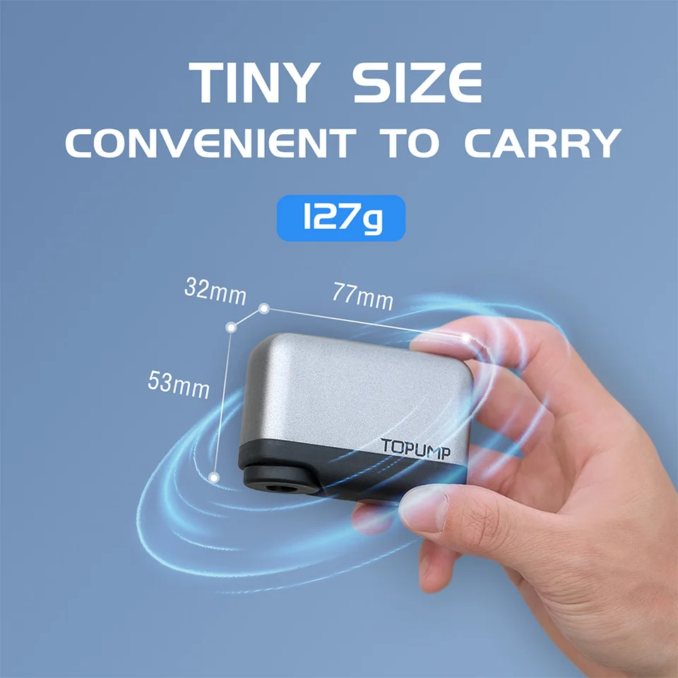 TOPUMP TB2 Electric Mini Pump for Bike Cordless Tier Inflator