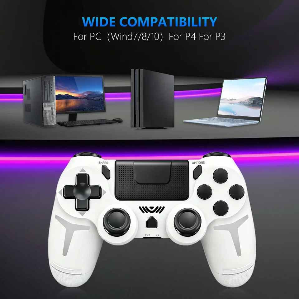 GAMINJA Wireless Gamepad 6-axis Gyroscope Dual Vibration With