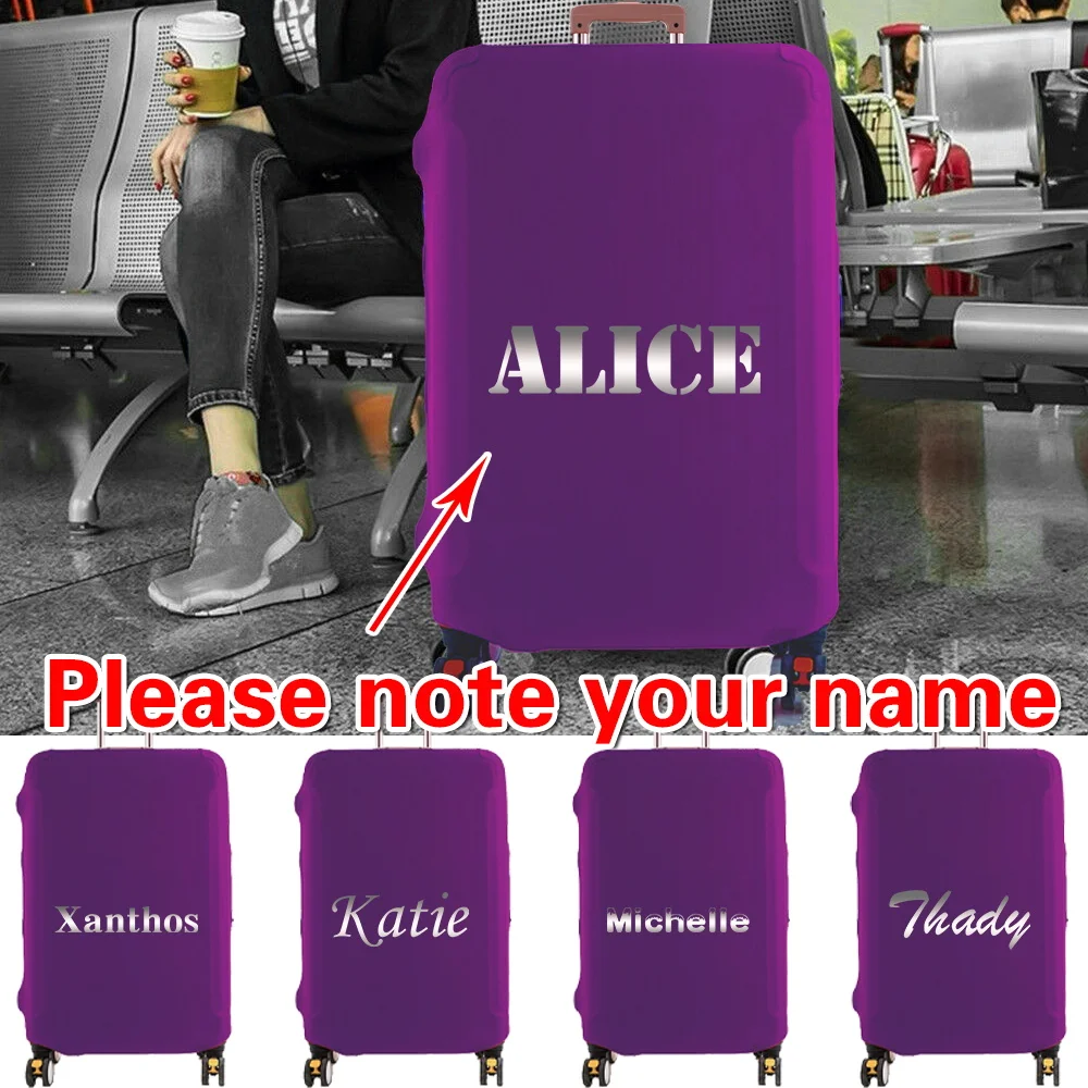 Custodia per bagagli con nome personalizzato Accessori da viaggio da 18-32 pollici Copertura antipolvere resistente all'usura Custodia protettiva con opzioni di stile multiple
