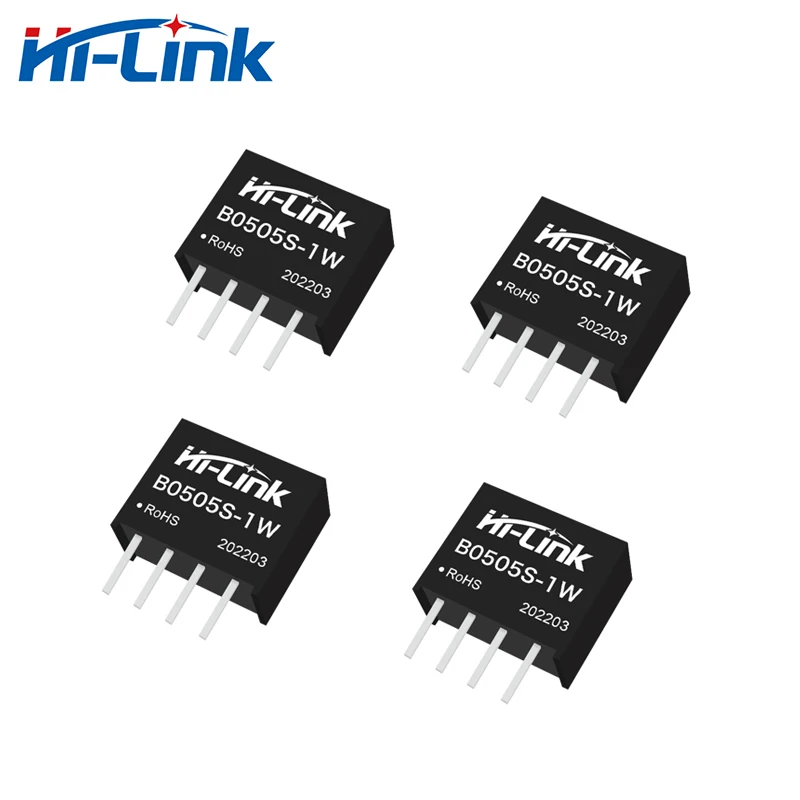 

Free shipping 5pcs Hi-Link new small size low cost 5V 1W DC DC converter voltage transformer 1W Output smart home B0505S-1WR2