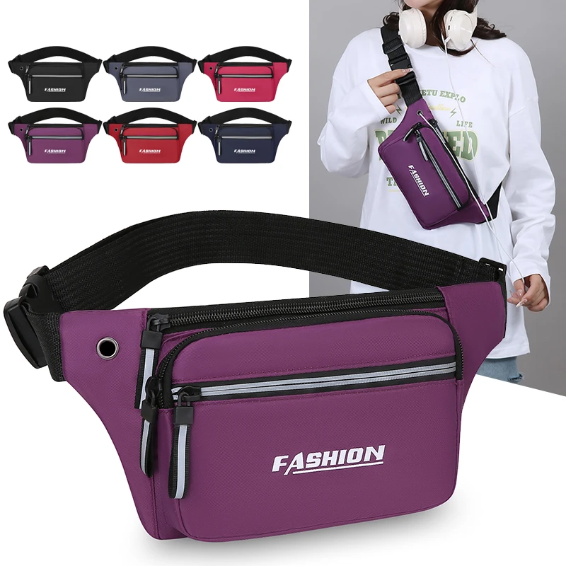 Fashion Sports Chest Bag Multi Layer Waist Bag Casual Single Shoulder Bag Suitable for SportsCycling Hiking and Mountaineering