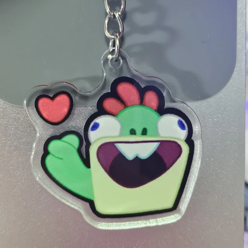 

5cm Tavern Brawl Chess Little Fishman Keychain Collectible Toy Figurine Expression Heart Shaped Gaming Accessory