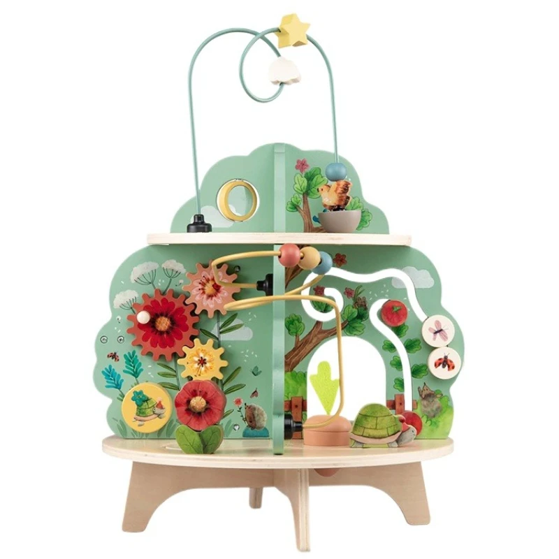 French multi-functional puzzle game table, parent-child interactive early education puzzle