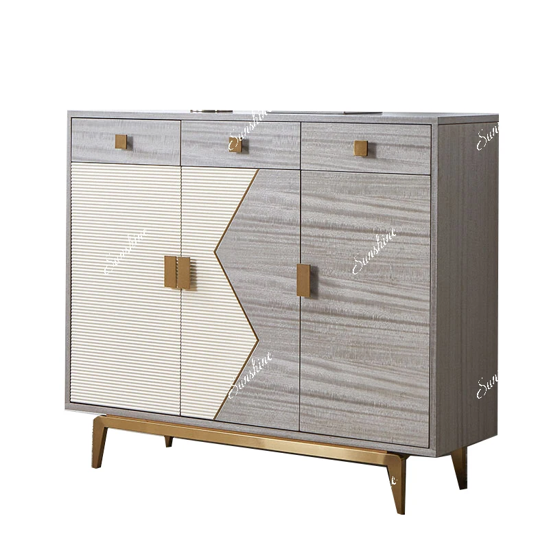 Light luxury large-capacity entrance cabinet Modern simple living room partition storage cabinet