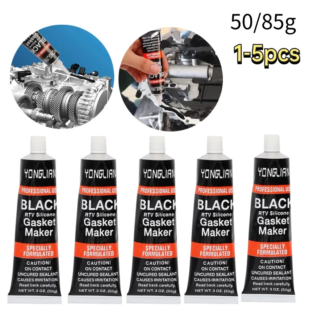 1/2/3/4/5pcs Motor Gasket Sealant Automotive Engine Sealant Adhesive High Temperature Black RTV Silicone Gasket Maker Car Glue