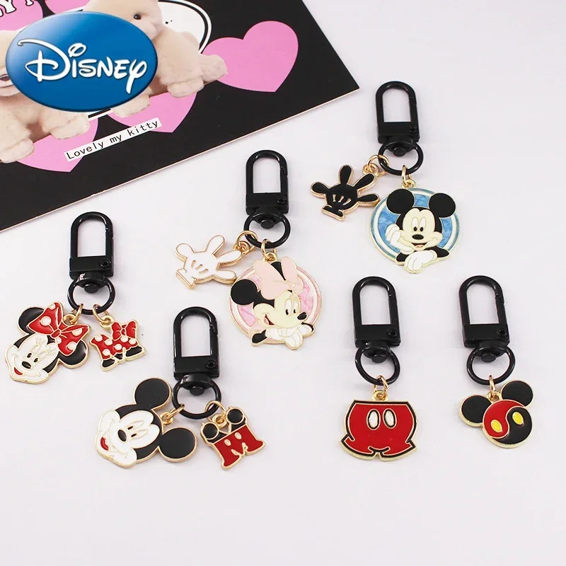 

Disney Series Mickey Mouse Keychain Cartoon Mini Kawaii Keyring Backpack Zipper Pendants Decoration Birthday Accessories Gifts