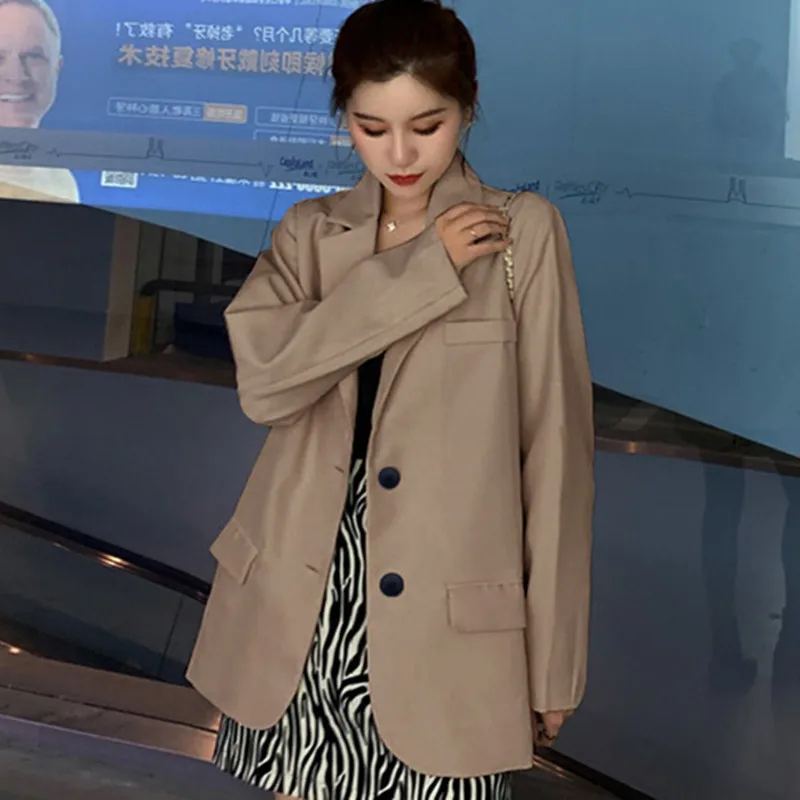 

Casual Women's Fashionable Personality New Arrival Spring Autumn Korean Style Small Suit Jacket Lightweight Polyester