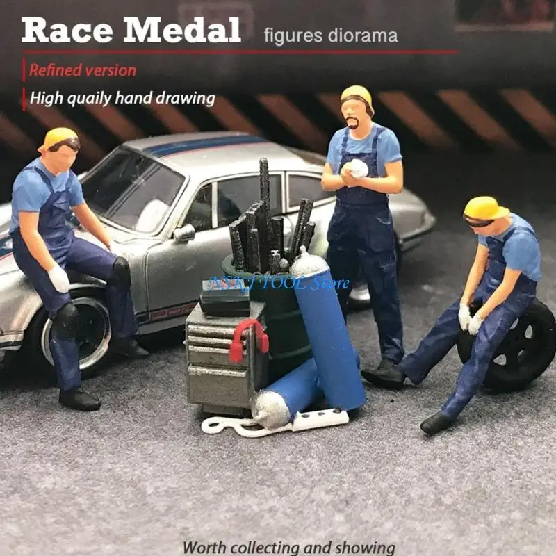 L8RC Realistic Repairman Figure Model for Architectural Displays Dioramas Props