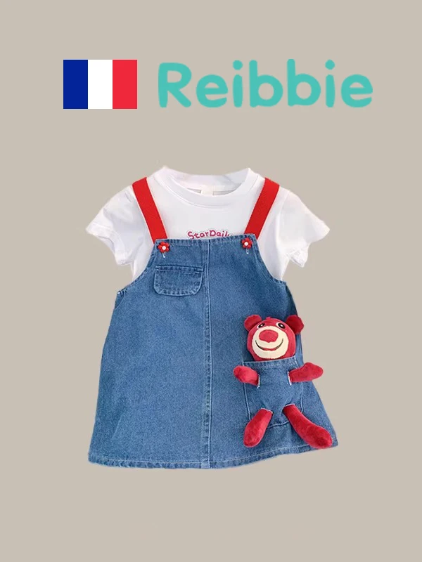 reibbie-set-di-tute-estive-in-denim-per-ragazze-completo-alla-moda-a-due-pezzi-a-maniche-corte-abbigliamento-per-bambini-abiti-per-bambini-in-stile-coreano