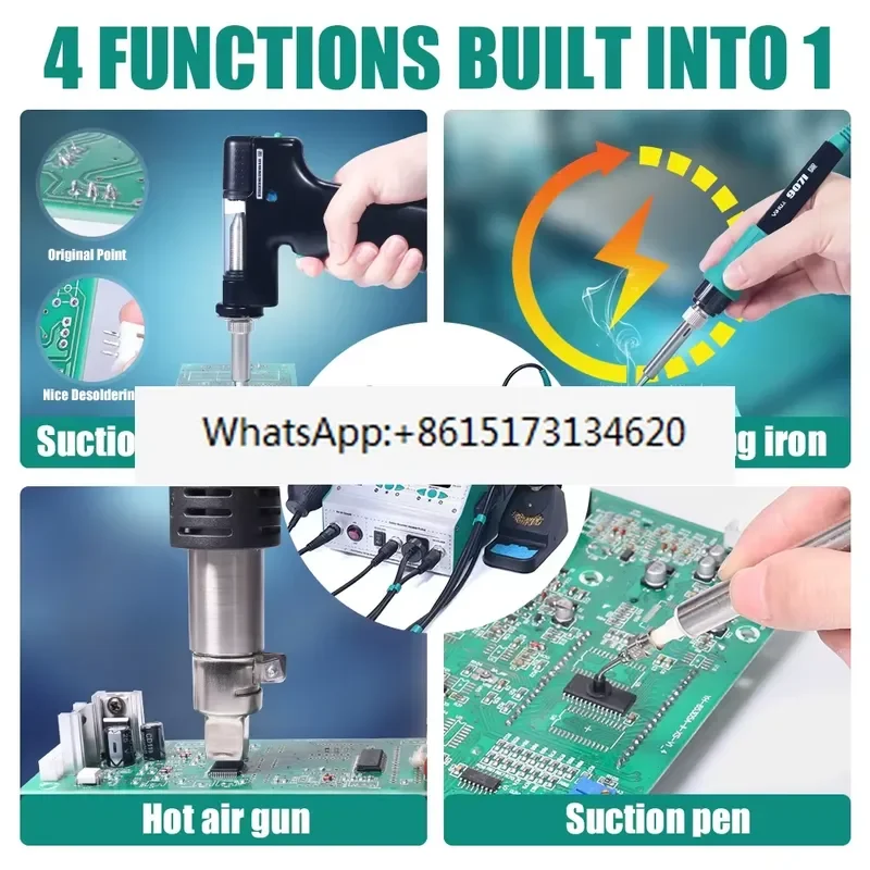 Upgrade your electronics repair toolkit with this versatile four in one intelligent soldering station. Combining a