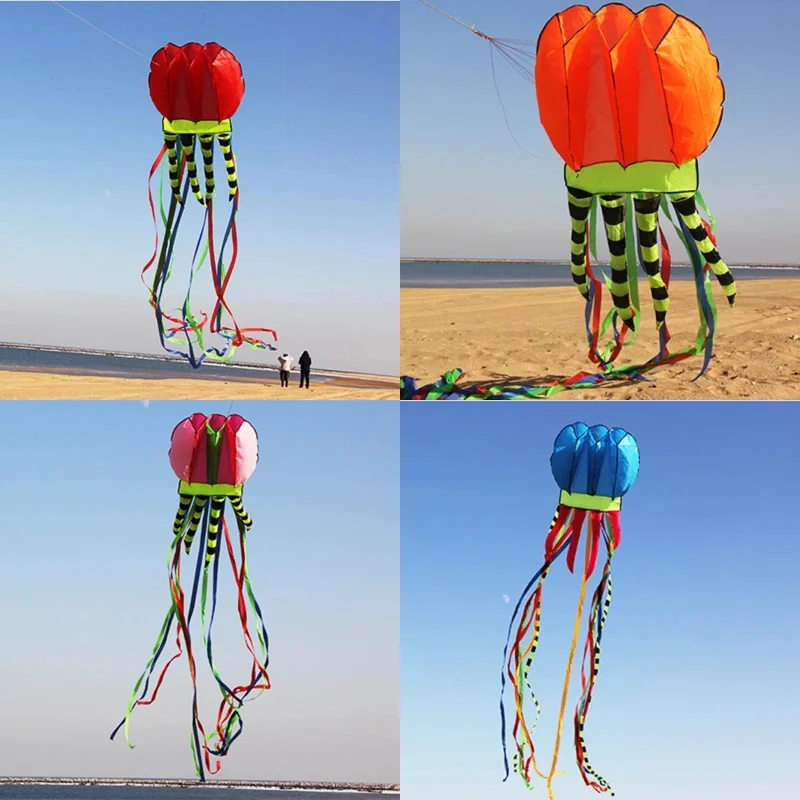 free shipping 8m jellyfish kites flying for adults kites line nylon kites factory giant flying kite windsurfing equipment flying