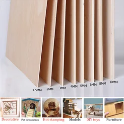Basswood Board Model Craft Sheet Material For DIY Model Building Carving  Home Decoration Educational Part Accessories 1.5-10mm