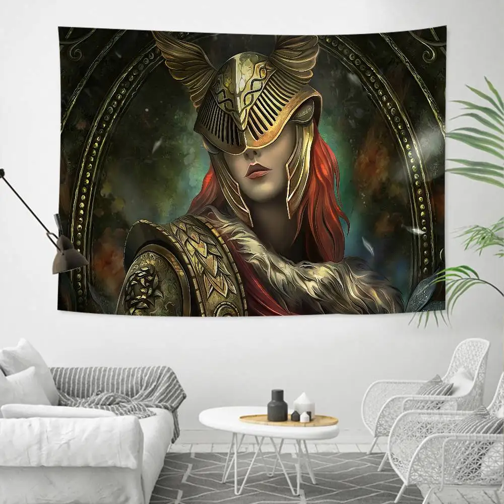 Classic E-Elden Games R-Ringes Hanging Bohemian Tapestry Bohemian Wall Tapestries Mandala Kawaii Room Decor