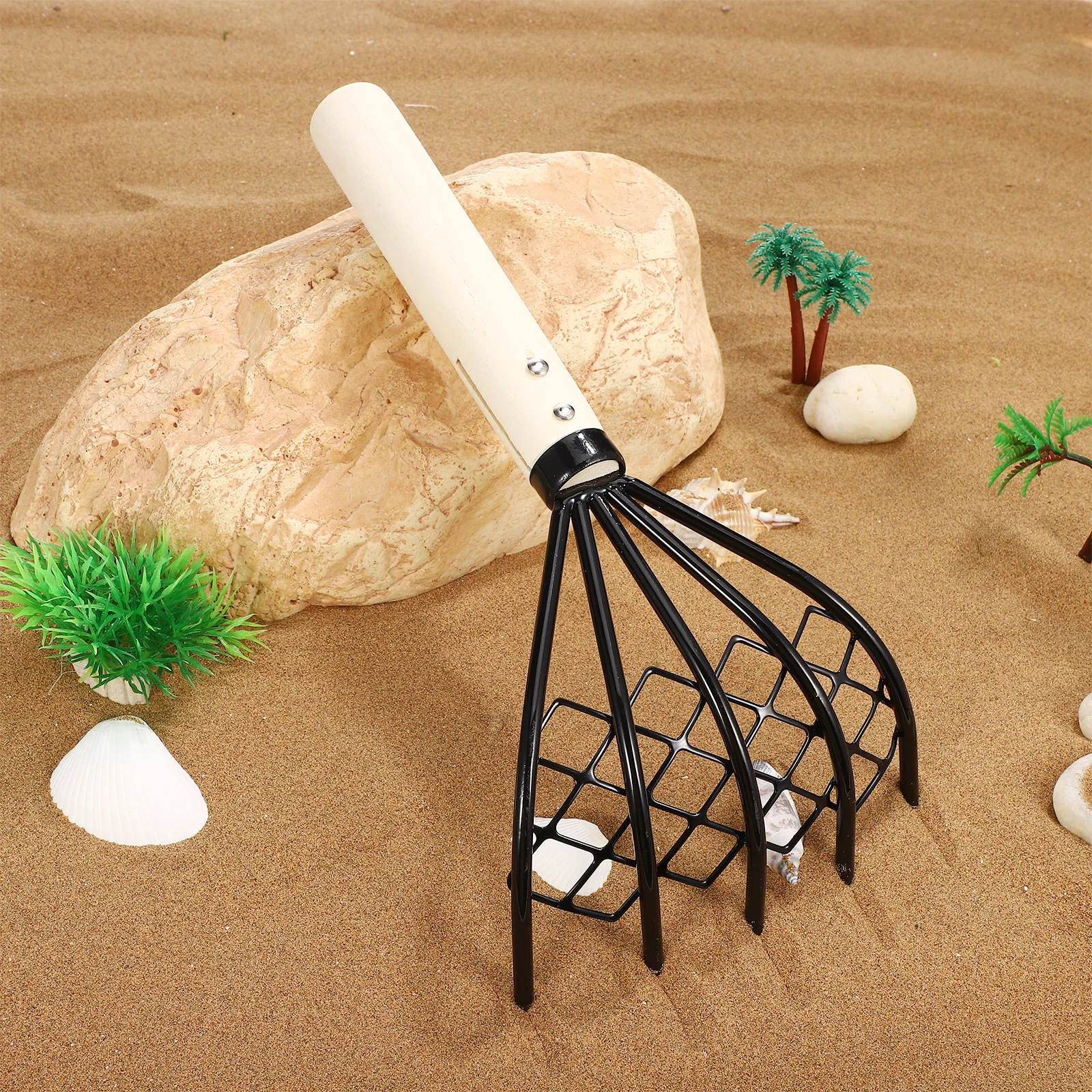 

2pcs Clam Beach Hand Rake Black Digging Shovel Sand Cleaner Clamming Tools Seashell Picker Shell Digger Gardening Carbon Steel