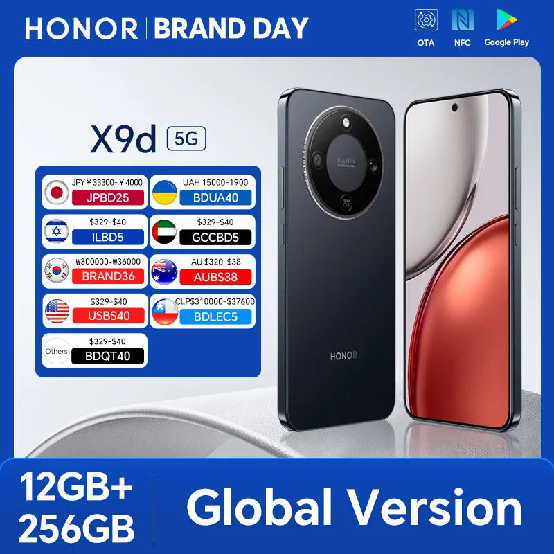�y�Z�[�����zHONOR X9d 12GB+256GB �O���[�o���� 5G�X�}�[�g�t�H�� 6.79�C���` 120Hz AMOLED�X�N���[�� 108MP AI���C���J���� 8300mAh 66W�X�[�p�[�`���[�W���O