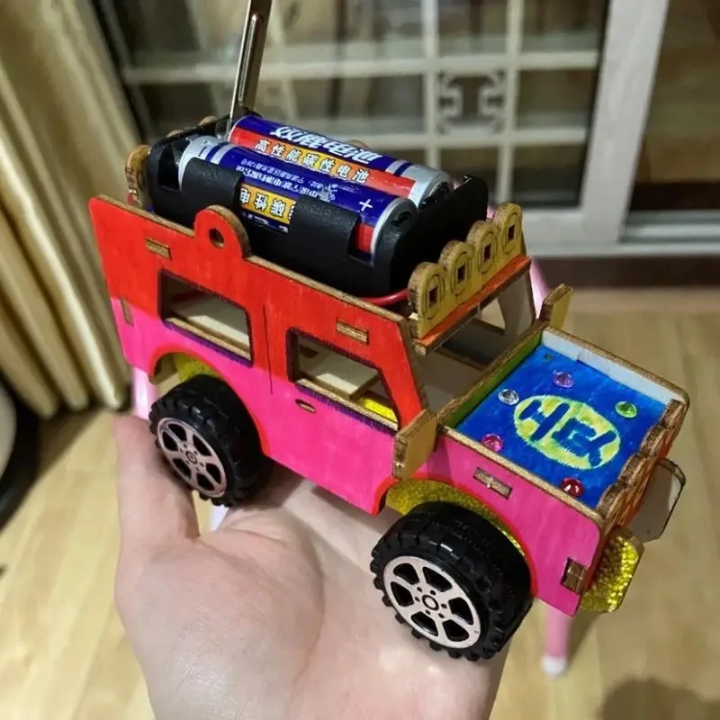 

Technology Model Kit: Wooden Electric Car Teaches Basic Circuits. Inspires Engineering Thinking in Young Builders