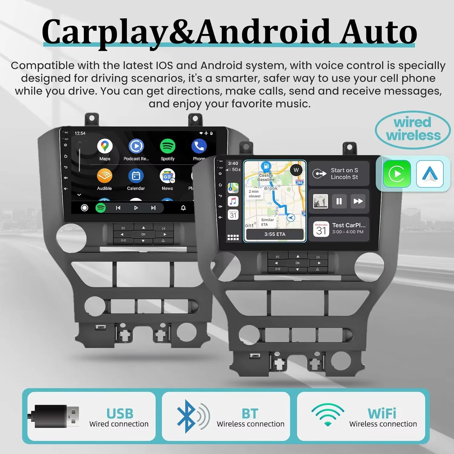 

Gg Android 13, автомобильное радио, GPS-навигация для Ford Mustang 2014-2021, авто стерео аудио, мультимедийный плеер, головное устройство