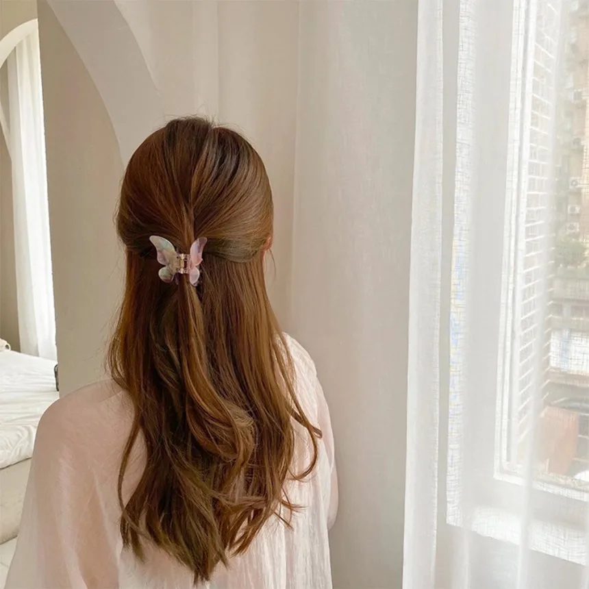 Super Mermaid Color Series~Korean FRANCE Butterfly Hair Grab Clip French Back of Head Disc Hairclip Shark Clip Medium