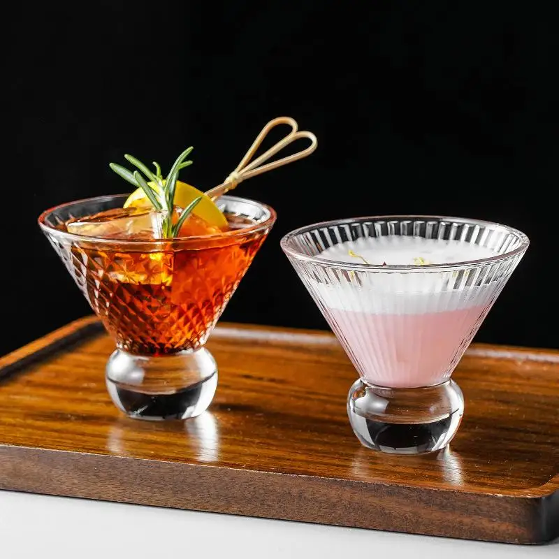 1pc Retro Gem Pattern High Stem Glass Cup for Ice Coffee Juice Bubble Water Drinkware Nordic Sle Pure Color Universal Cup
