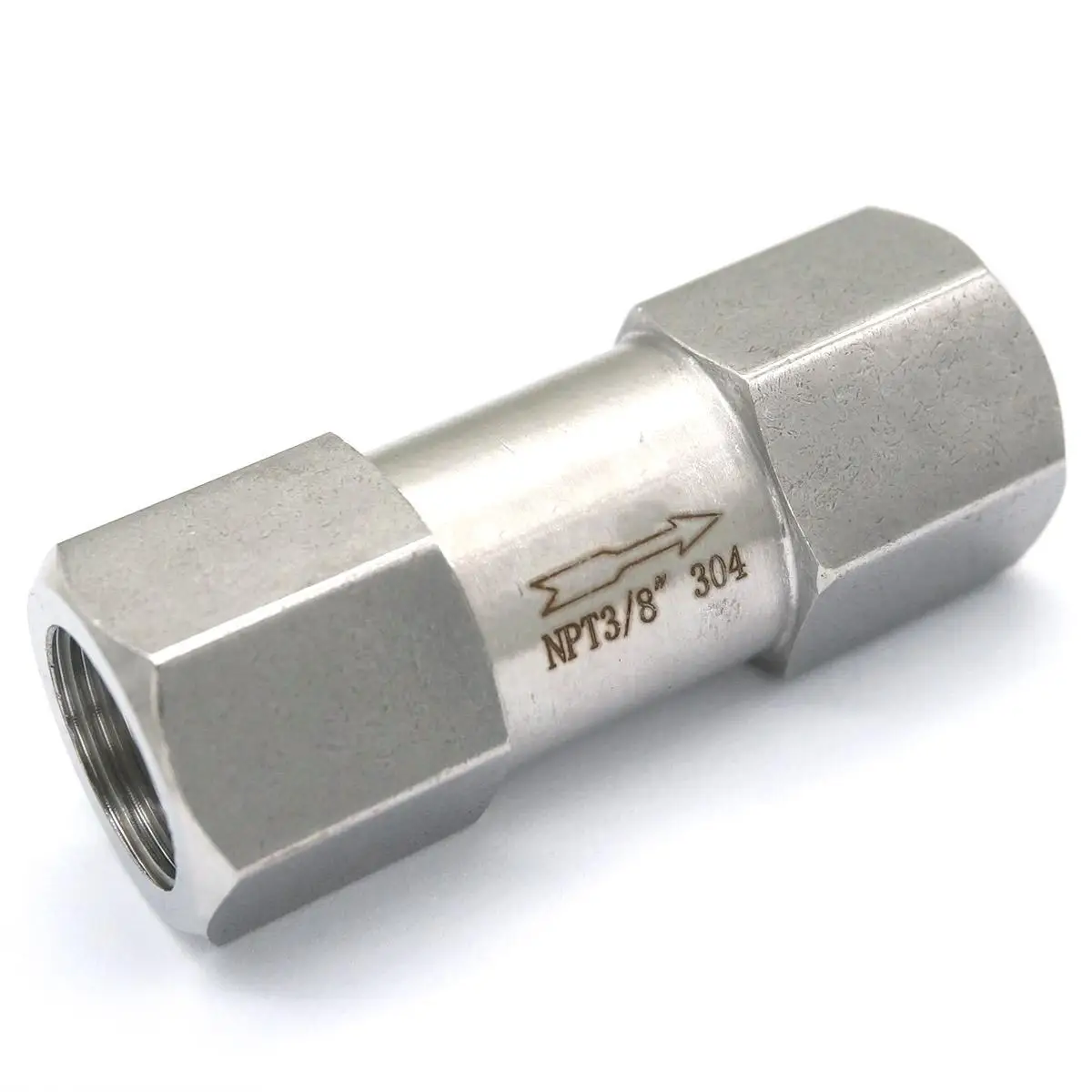 

3/8" NPT Female Check One Way Valve 304 Stainless Steel Water Gas Oil Non-return High Pressure