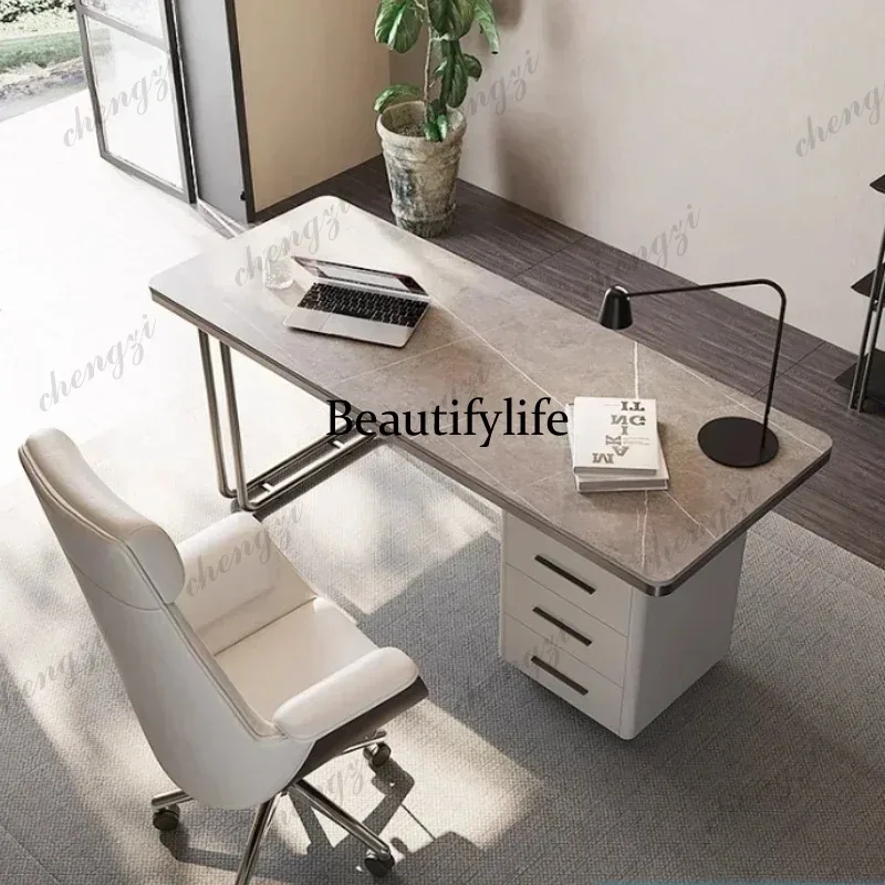 L181 Computer Office Table Computer Gaming Motion Standing Desks Study Tables Minimalist Rock Board Desk Light Luxury Learning D