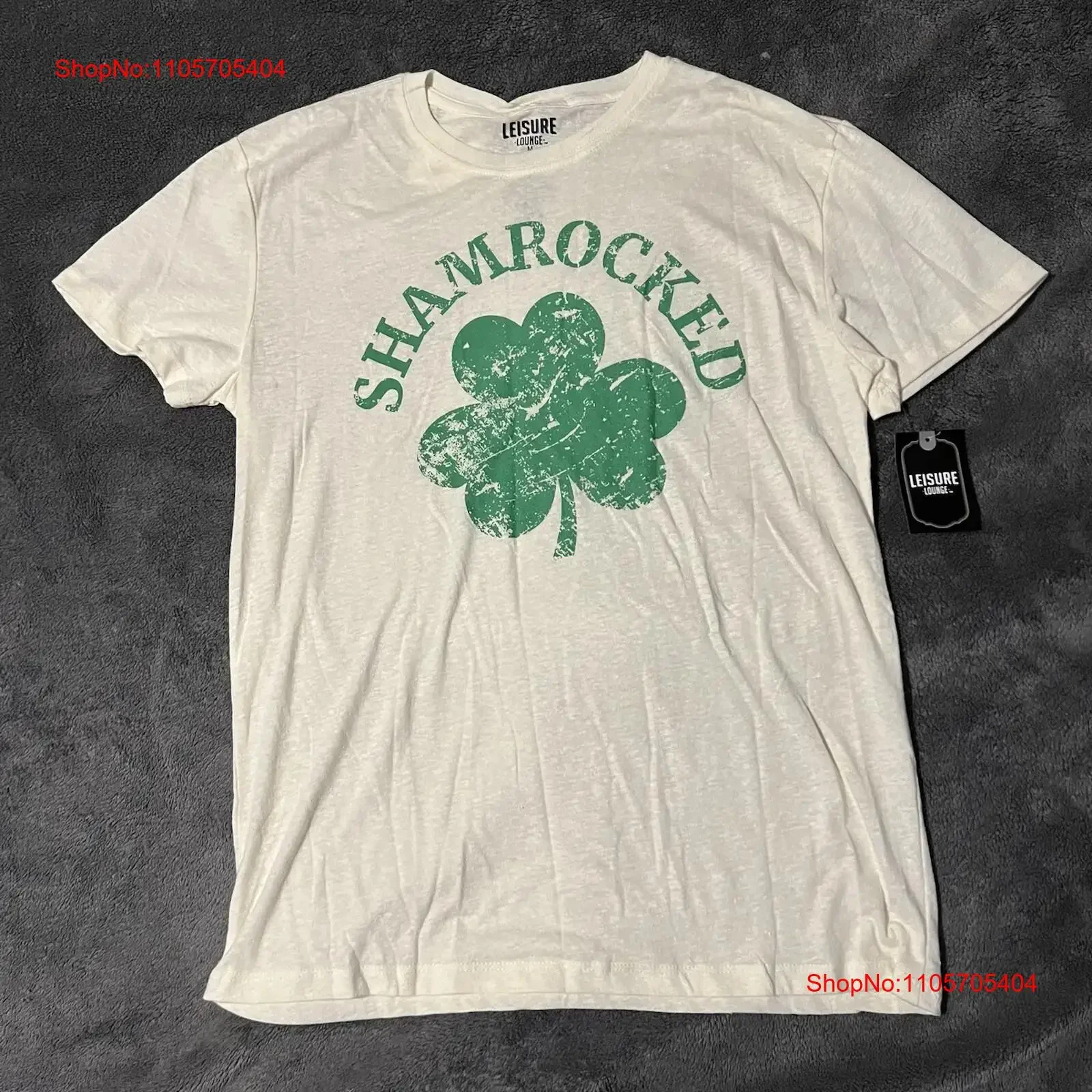 Shamrocked Whit T Shirt long or short sleeves vintage Washed Stretched Casual designer clothes Unisex homme graphic