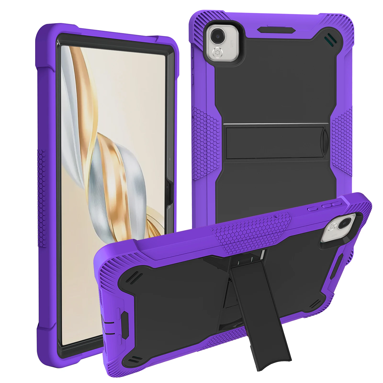 Hybrid Rugged Case Universal For Honor Pad X9a (X9 Pro) 2025 11.5 inch Model ELN2-W29 Heavy Duty Armor Kickstand Cover 3-Layers
