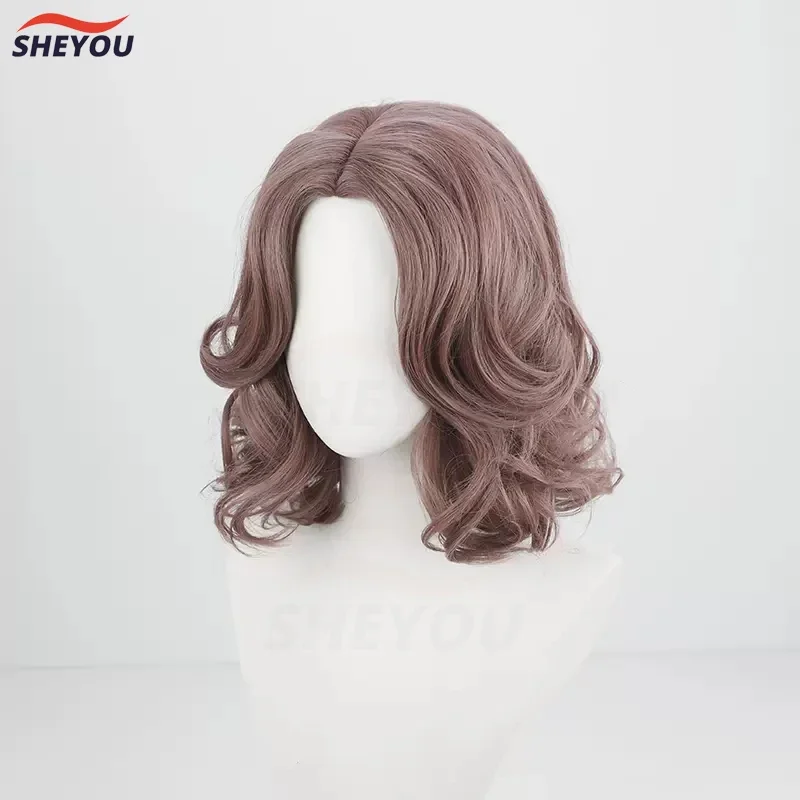 Melina Cosplay Wig Ranni Short Mid Parting Taro Color Curly Heat Resistant Synthetic Hair Party Anime Wigs Wig Cap