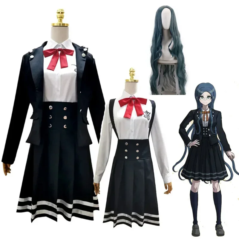 

Anime Danganronpa V3 Shirogane Tsumugi Cosplay Costume School Girls Uniform Dresses Halloween Party Suits