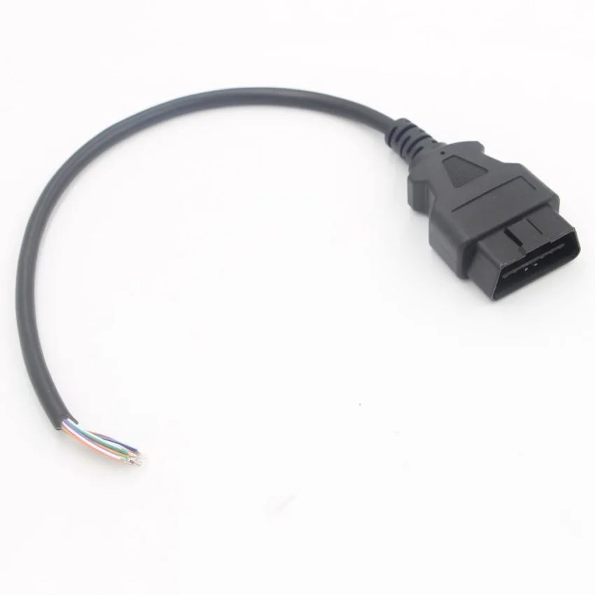 30cm J1962 Female Male OBD2 16PIN Opening Plug Cable for ELM327 Code Reader Extension Adapter OBD Open Cord OBDII EOBD 16 Pin