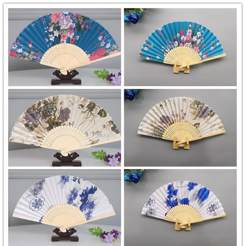 20/40/50 pcs Personalized Print Engrave Wedding Favor Silk Fan Customized Name Cloth Hand Fan Wedding Guest Gift Decoration