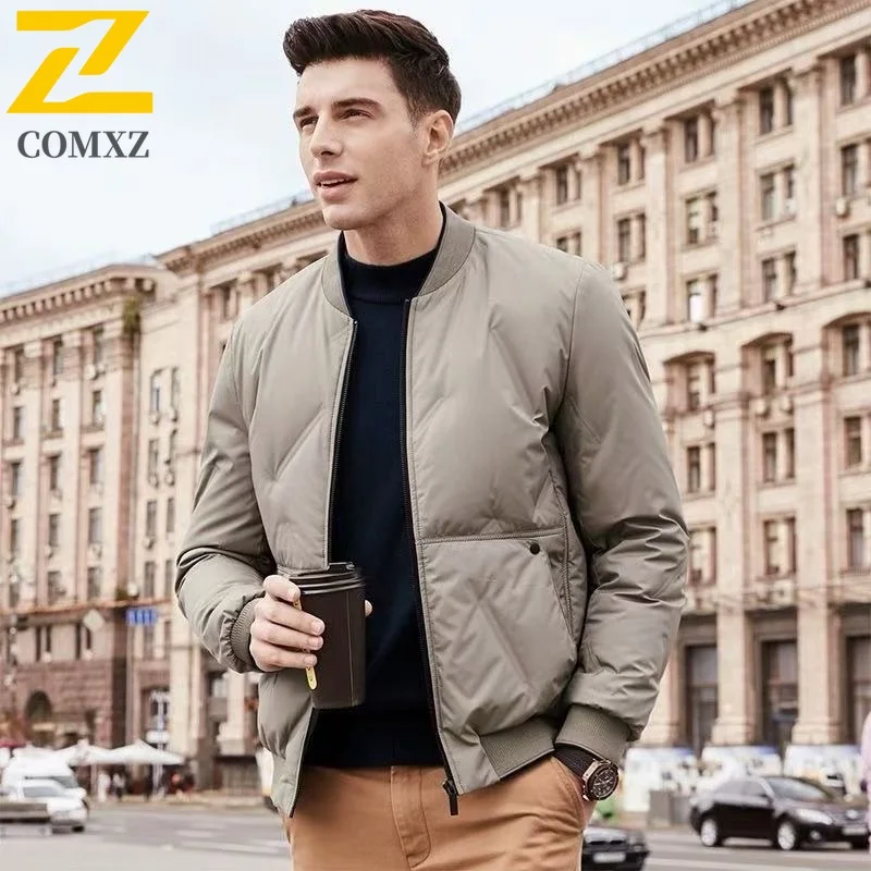 

COMXZ 2025 осень-зима плюс размер мужская хлопковая куртка бейсбольный воротник пуховик верхняя одежда уличная тактическая легкая ветровка