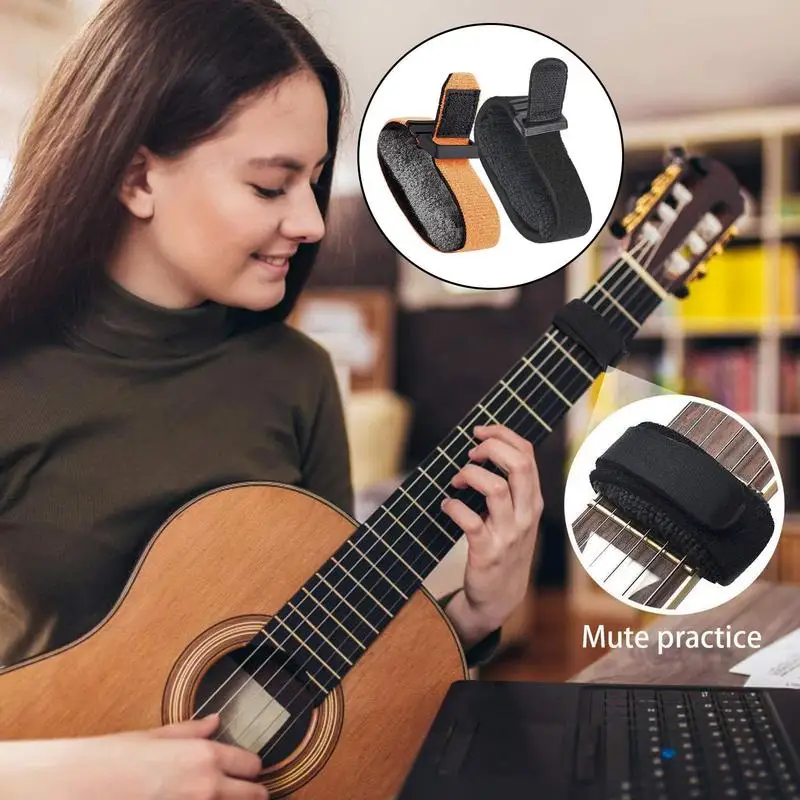 Guitar String Damper Adjustable Guitar Bass Mute Silencer Reduce Guitar Noise String Stick-On Damper For Party Music Festivals