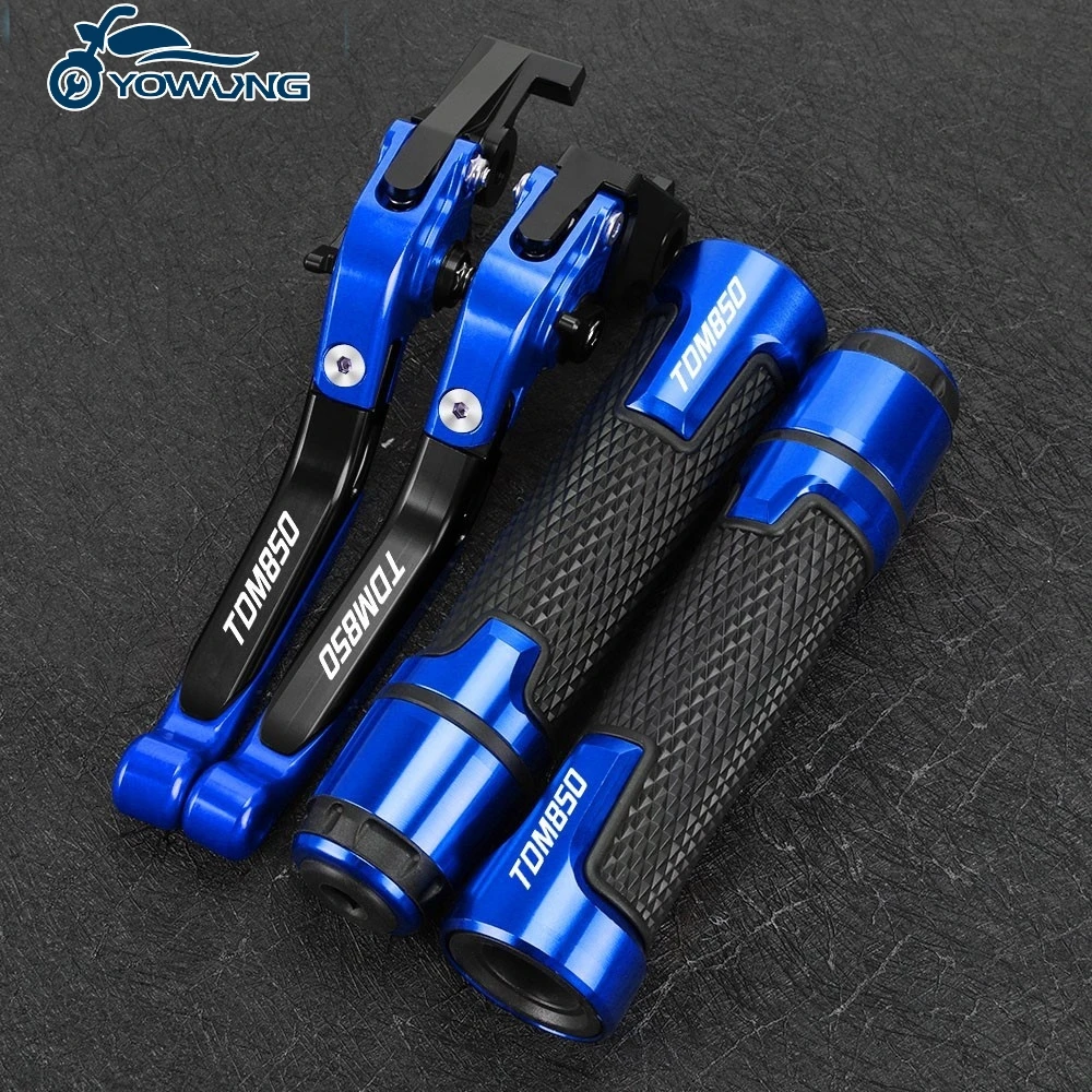 Motorcycle Accessories Adjustable Brake Clutch Levers Handbar End Grips FOR YAMAHA TDM850 TDM 850 1991 -1998 1999 2000 2001 2002
