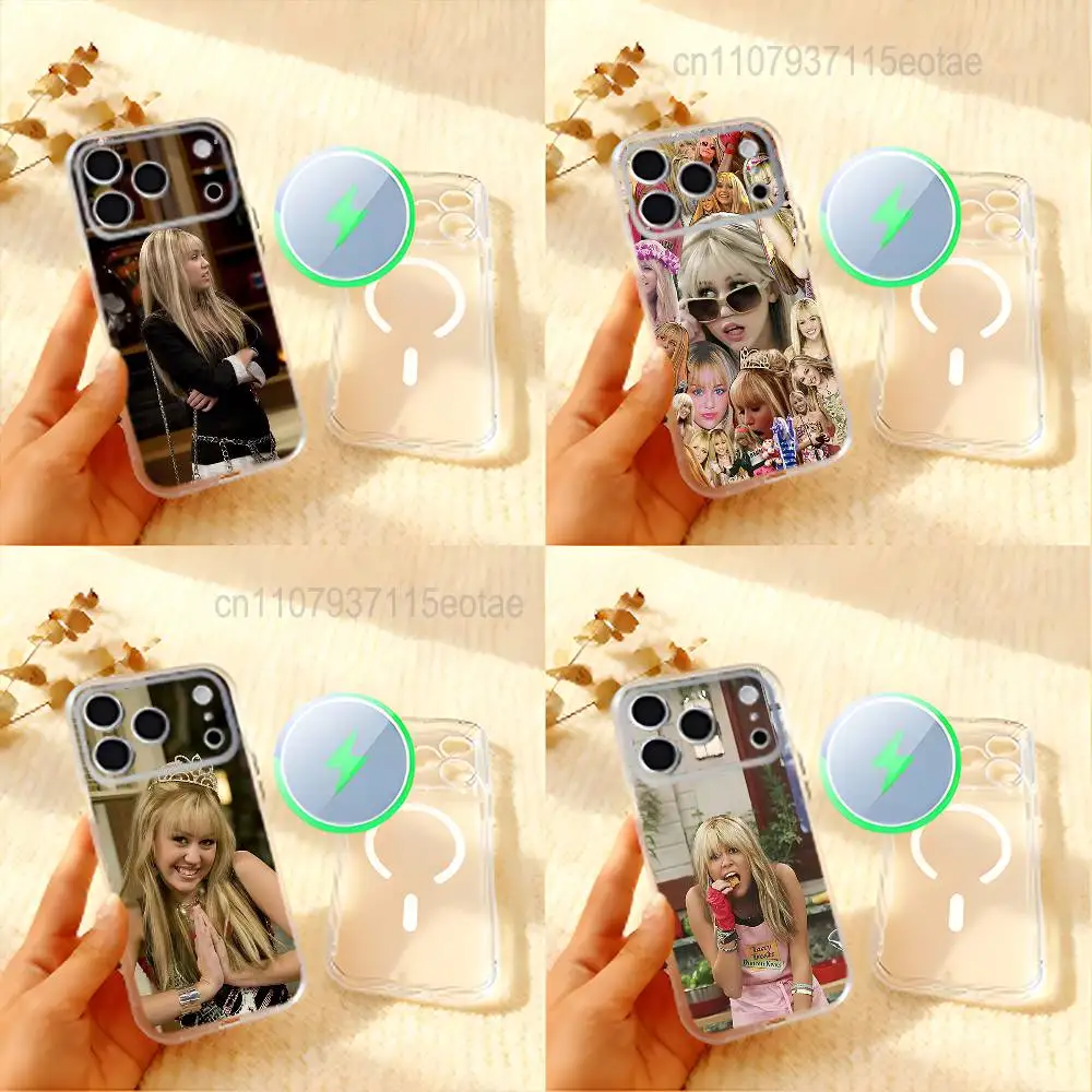 

FUNNY H-HannahS M-Montana Frosted Clear Magnetic Case for iPhone 17,16,15,14,13,12,11 Pro,Max,Plus,Mini,Air,E