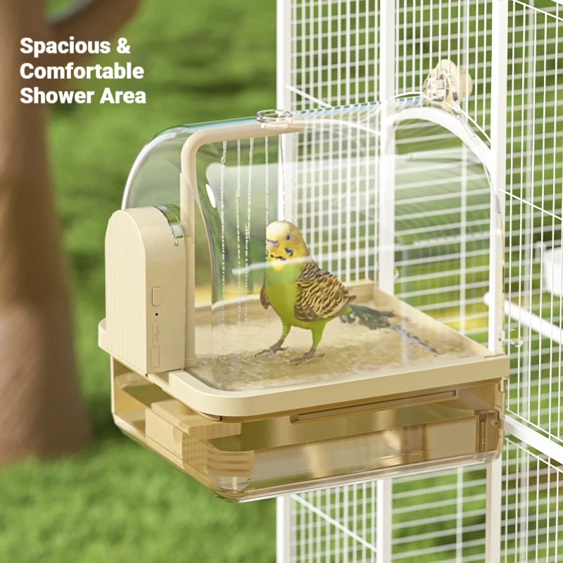 Multi functional shower basin for birds, bird bathroom, Xuan Feng Peony birdcage, external parrot bath box, parrot supplies
