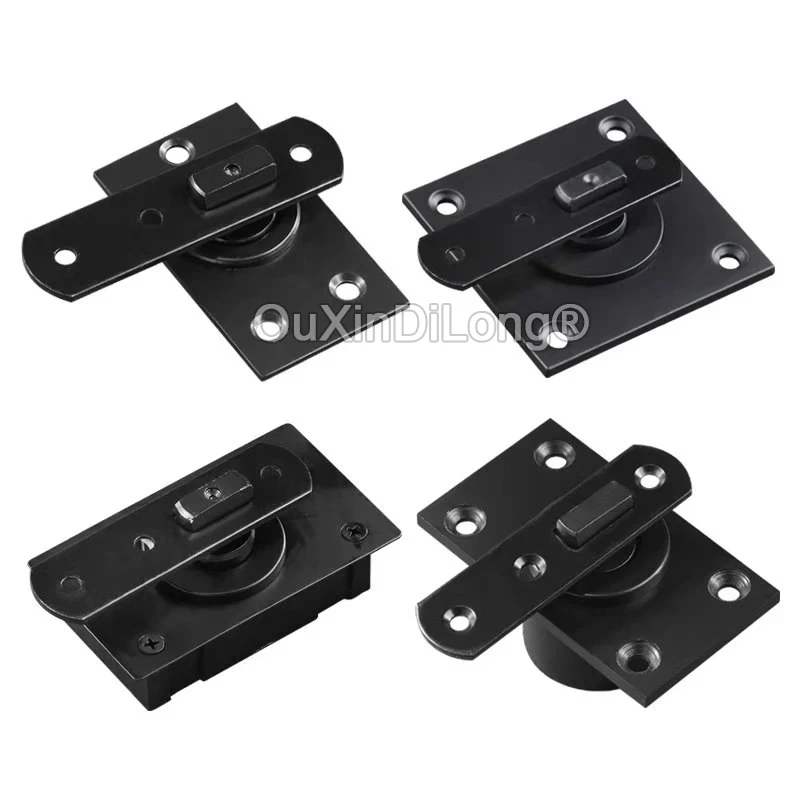 1Set Black 360 Degrees Rotation Door Pivot Hinges Heavy Duty Install Up and Down Hinges Invisible Loading 80-450KG GF1126