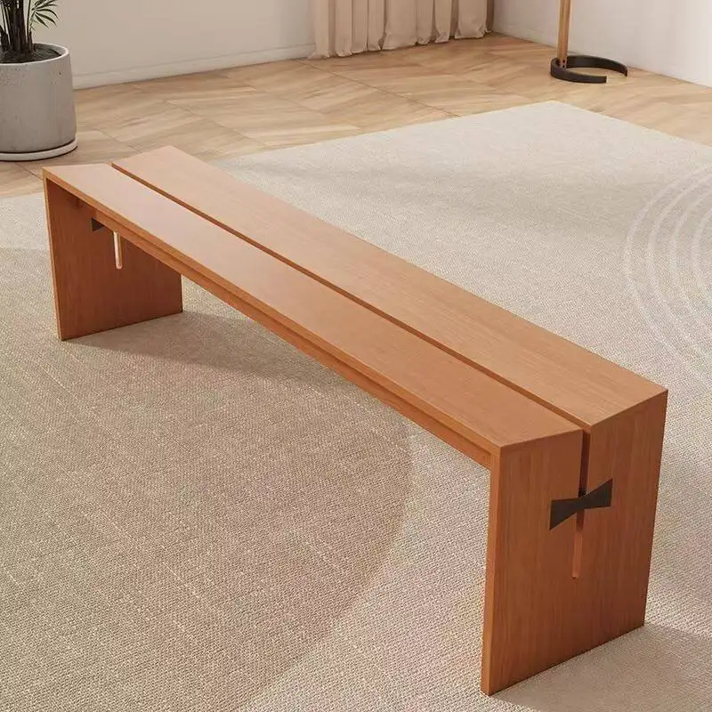Nordic ash wood bench pine living room solid wood bench changing shoes North American black walnut butterfly long chair